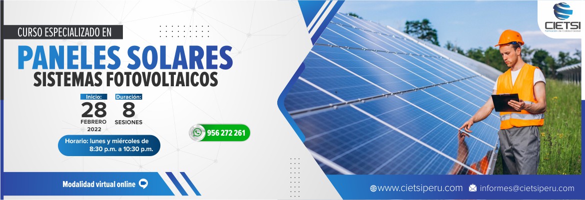 curso especializado en paneles solares   sistemas fotovoltaicos 2022